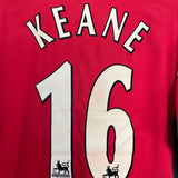 Shop 2002/04 MANCHESTER UNITED KEANE #16 HOME SHIRT (M) NIKE, classic football shirts, vintage football shirts & retro soccer jerseys at Cult Kits
