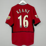 Shop 2002/04 MANCHESTER UNITED KEANE #16 HOME SHIRT (M) NIKE, classic football shirts, vintage football shirts & retro soccer jerseys at Cult Kits