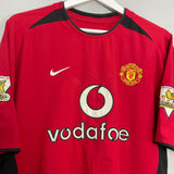 Shop 2002/04 MANCHESTER UNITED KEANE #16 HOME SHIRT (M) NIKE, classic football shirts, vintage football shirts & retro soccer jerseys at Cult Kits