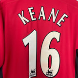 Shop 2002/04 MANCHESTER UNITED KEANE #16 HOME SHIRT (M) NIKE, classic football shirts, vintage football shirts & retro soccer jerseys at Cult Kits
