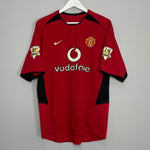 Shop 2002/04 MANCHESTER UNITED KEANE #16 HOME SHIRT (M) NIKE, classic football shirts, vintage football shirts & retro soccer jerseys at Cult Kits