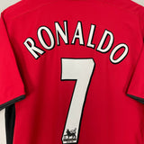 Shop 2002/04 MANCHESTER UNITED RONALDO #7 HOME SHIRT (M) NIKE, classic football shirts, vintage football shirts & retro soccer jerseys at Cult Kits