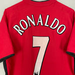 Shop 2002/04 MANCHESTER UNITED RONALDO #7 HOME SHIRT (M) NIKE, classic football shirts, vintage football shirts & retro soccer jerseys at Cult Kits