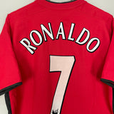 Shop 2002/04 MANCHESTER UNITED RONALDO #7 HOME SHIRT (M) NIKE, classic football shirts, vintage football shirts & retro soccer jerseys at Cult Kits