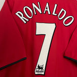 Shop 2002/04 MANCHESTER UNITED RONALDO #7 HOME SHIRT (XL) NIKE, classic football shirts, vintage football shirts & retro soccer jerseys at Cult Kits