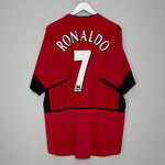 Shop 2002/04 MANCHESTER UNITED RONALDO #7 HOME SHIRT (XL) NIKE, classic football shirts, vintage football shirts & retro soccer jerseys at Cult Kits