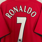 Shop 2002/04 MANCHESTER UNITED RONALDO #7 HOME SHIRT (XL) NIKE, classic football shirts, vintage football shirts & retro soccer jerseys at Cult Kits