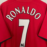 Shop 2002/04 MANCHESTER UNITED RONALDO #7 HOME SHIRT (XL) NIKE, classic football shirts, vintage football shirts & retro soccer jerseys at Cult Kits