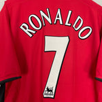 Shop 2002/04 MANCHESTER UNITED RONALDO #7 HOME SHIRT (XL) NIKE, classic football shirts, vintage football shirts & retro soccer jerseys at Cult Kits