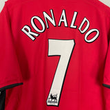 Shop 2002/04 MANCHESTER UNITED RONALDO #7 HOME SHIRT (XL) NIKE, classic football shirts, vintage football shirts & retro soccer jerseys at Cult Kits