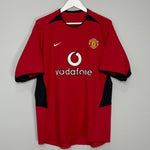 Shop 2002/04 MANCHESTER UNITED SCHOLES #18 HOME SHIRT (L) NIKE, classic football shirts, vintage football shirts & retro soccer jerseys at Cult Kits
