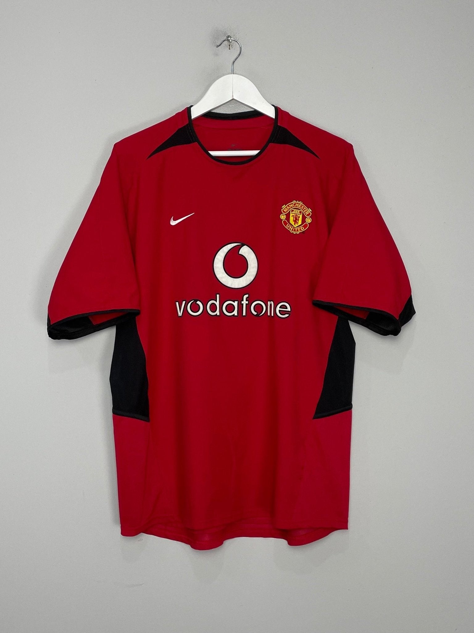 Shop 2002/04 MANCHESTER UNITED SCHOLES #18 HOME SHIRT (L) NIKE, classic football shirts, vintage football shirts & retro soccer jerseys at Cult Kits