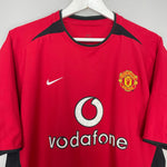 Shop 2002/04 MANCHESTER UNITED SCHOLES #18 HOME SHIRT (L) NIKE, classic football shirts, vintage football shirts & retro soccer jerseys at Cult Kits