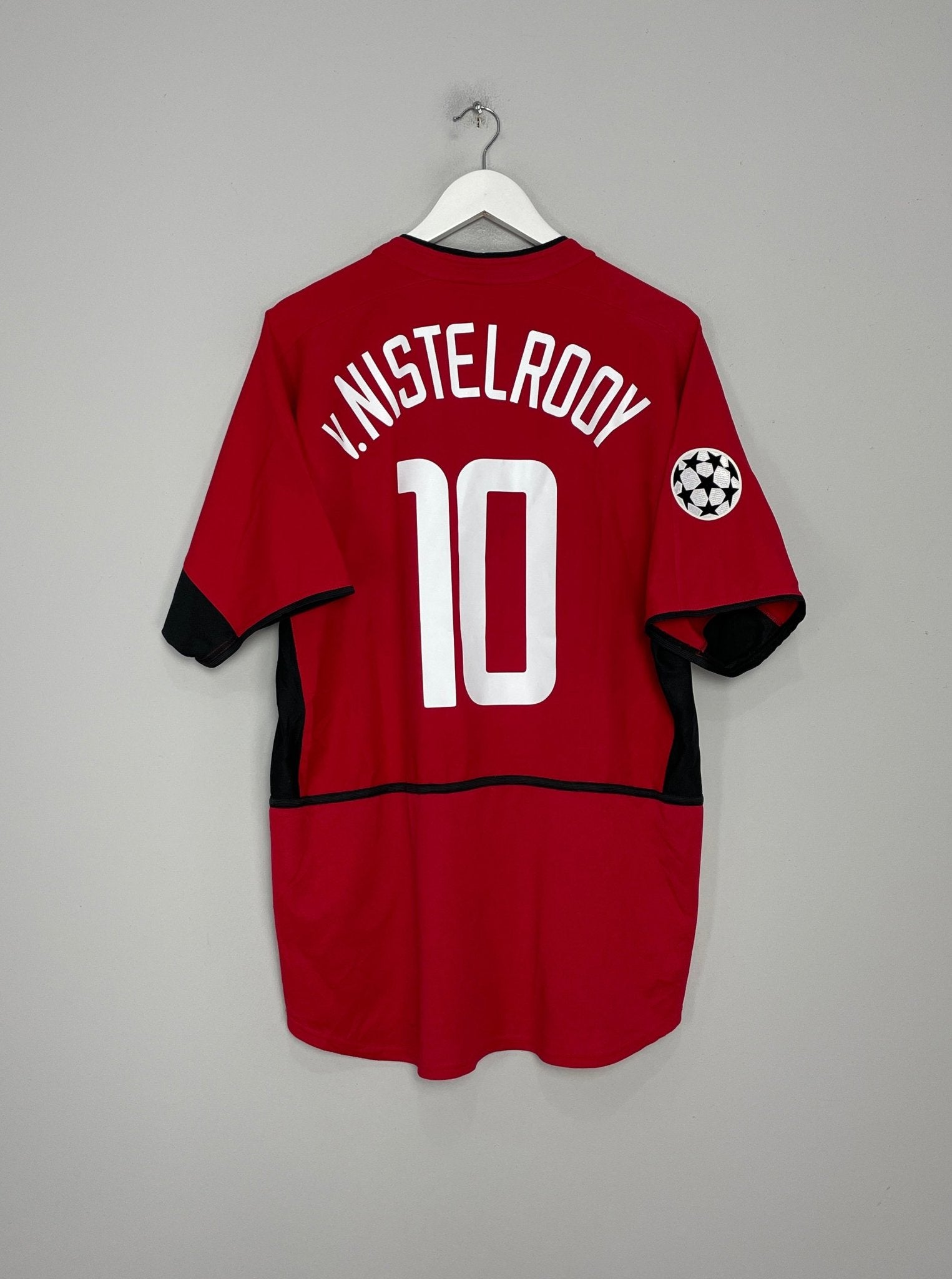 Shop 2002/04 MANCHESTER UNITED V.NISTELROOY #10 C/L HOME SHIRT (L) NIKE, classic football shirts, vintage football shirts & retro soccer jerseys at Cult Kits