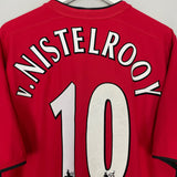 Shop 2002/04 MANCHESTER UNITED V.NISTELROOY #10 HOME SHIRT (XL) NIKE, classic football shirts, vintage football shirts & retro soccer jerseys at Cult Kits