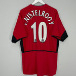 Shop 2002/04 MANCHESTER UNITED V.NISTELROOY #10 HOME SHIRT (XL) NIKE, classic football shirts, vintage football shirts & retro soccer jerseys at Cult Kits