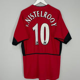 Shop 2002/04 MANCHESTER UNITED V.NISTELROOY #10 HOME SHIRT (XL) NIKE, classic football shirts, vintage football shirts & retro soccer jerseys at Cult Kits