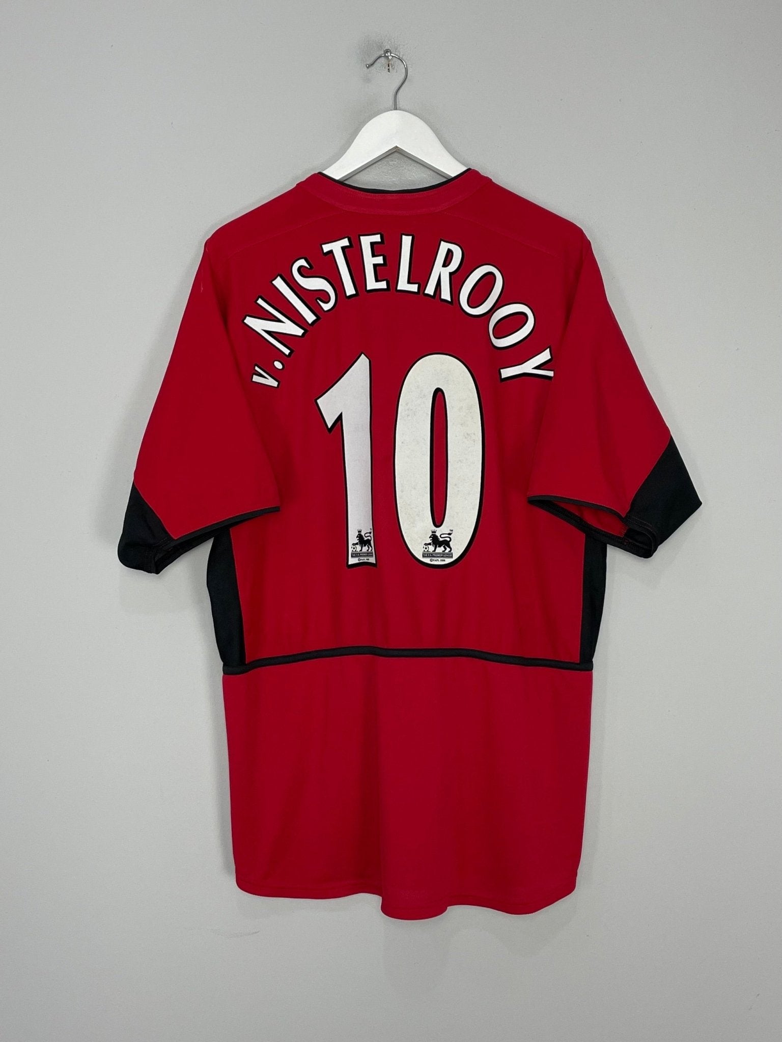 Shop 2002/04 MANCHESTER UNITED V.NISTELROOY #10 HOME SHIRT (XL) NIKE, classic football shirts, vintage football shirts & retro soccer jerseys at Cult Kits