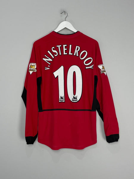 2002/04 MANCHESTER UNITED V.NISTELROOY #10 L/S HOME SHIRT (M) NIKE