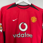 Shop 2002/04 MANCHESTER UNITED V.NISTELROOY #10 L/S HOME SHIRT (M) NIKE, classic football shirts, vintage football shirts & retro soccer jerseys at Cult Kits