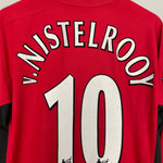 Shop 2002/04 MANCHESTER UNITED V.NISTELROOY #10 L/S HOME SHIRT (M) NIKE, classic football shirts, vintage football shirts & retro soccer jerseys at Cult Kits
