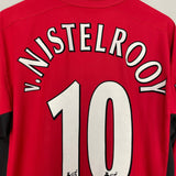 Shop 2002/04 MANCHESTER UNITED V.NISTELROOY #10 L/S HOME SHIRT (M) NIKE, classic football shirts, vintage football shirts & retro soccer jerseys at Cult Kits