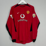 Shop 2002/04 MANCHESTER UNITED V.NISTELROOY #10 L/S HOME SHIRT (M) NIKE, classic football shirts, vintage football shirts & retro soccer jerseys at Cult Kits