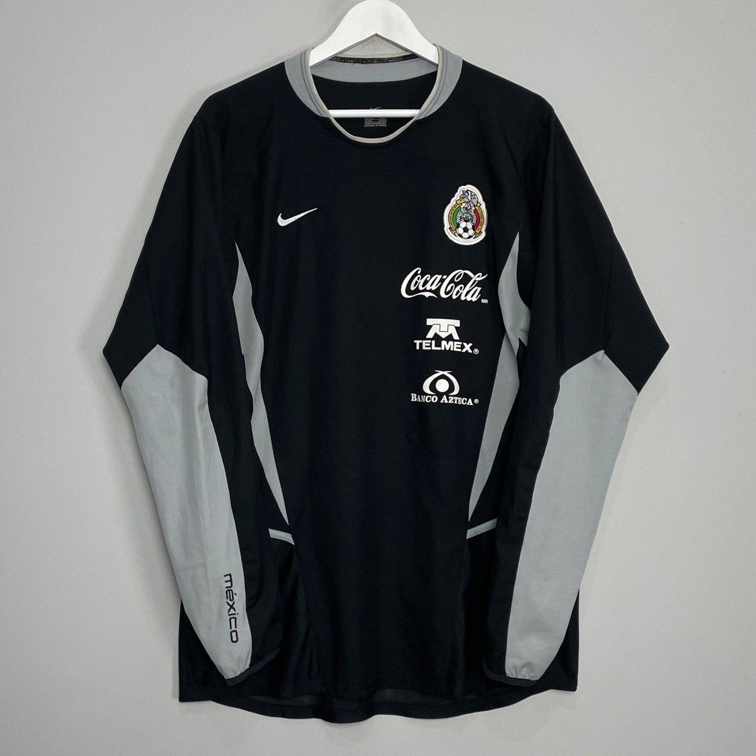 Shop 2002/04 MEXICO *PLAYER ISSUE* GK TRAINING SHIRT (L) NIKE, classic football shirts, vintage football shirts & retro soccer jerseys at Cult Kits