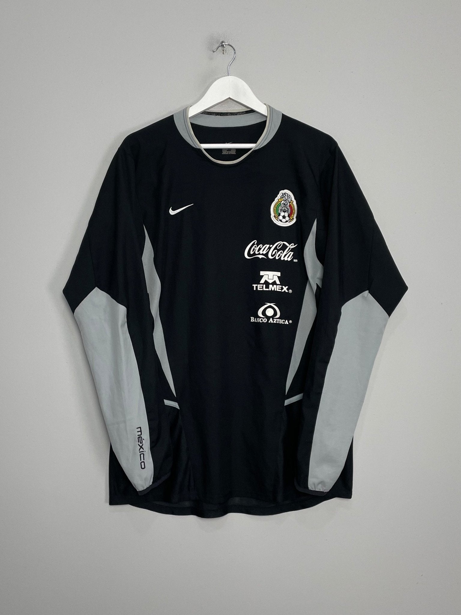 Shop 2002/04 MEXICO *PLAYER ISSUE* GK TRAINING SHIRT (L) NIKE, classic football shirts, vintage football shirts & retro soccer jerseys at Cult Kits