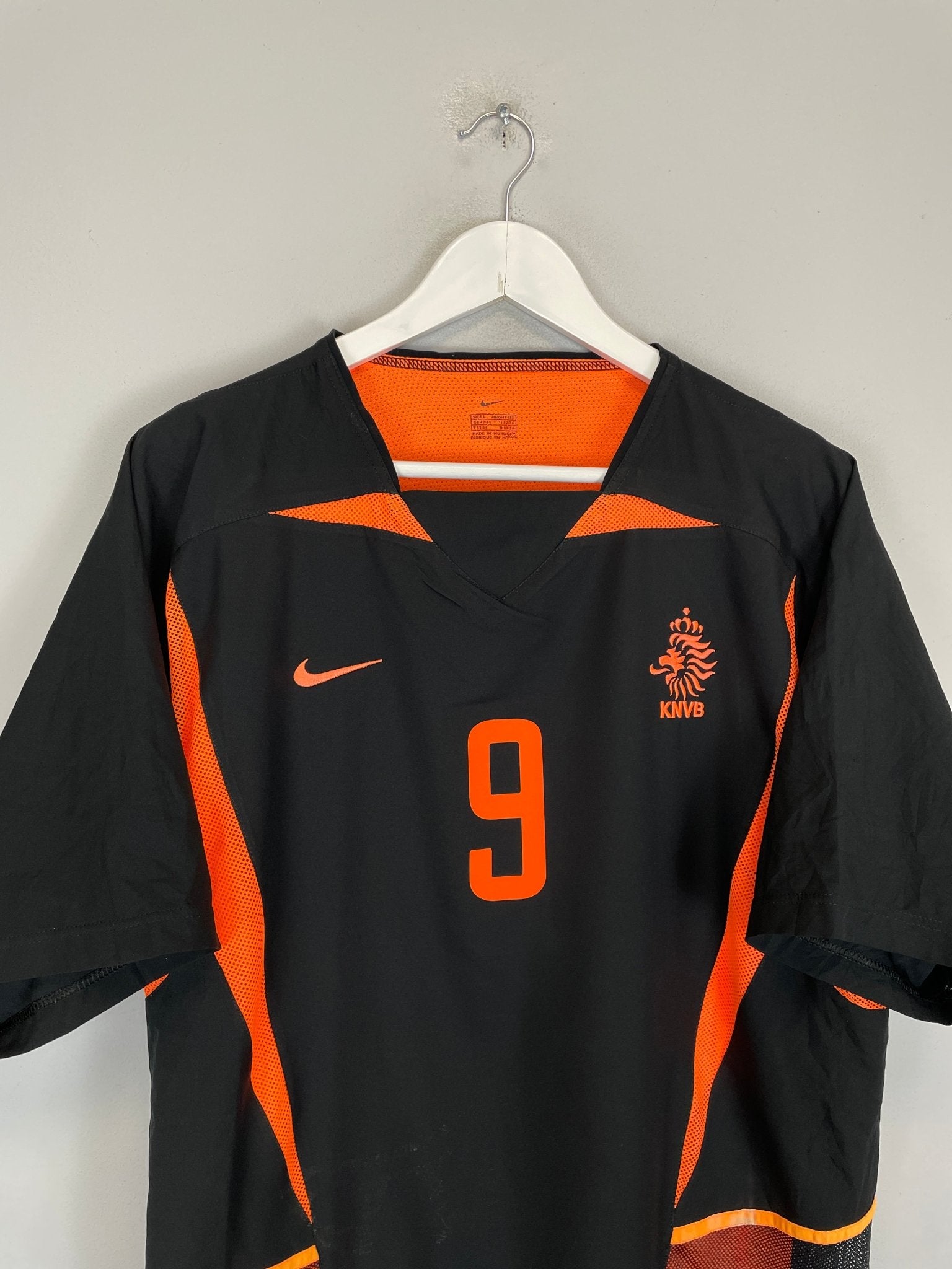 Shop 2002/04 NETHERLANDS V.NISTELROOY #9 *PLAYER ISSUE* AWAY SHIRT (L) NIKE, classic football shirts, vintage football shirts & retro soccer jerseys at Cult Kits