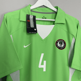 Shop 2002/04 NIGERIA KANU #4 *BNWT* HOME SHIRT (L) NIKE, classic football shirts, vintage football shirts & retro soccer jerseys at Cult Kits