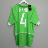 Shop 2002/04 NIGERIA KANU #4 *BNWT* HOME SHIRT (L) NIKE, classic football shirts, vintage football shirts & retro soccer jerseys at Cult Kits