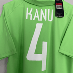 Shop 2002/04 NIGERIA KANU #4 *BNWT* HOME SHIRT (L) NIKE, classic football shirts, vintage football shirts & retro soccer jerseys at Cult Kits