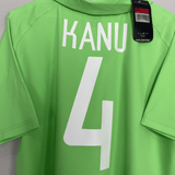 Shop 2002/04 NIGERIA KANU #4 *BNWT* HOME SHIRT (L) NIKE, classic football shirts, vintage football shirts & retro soccer jerseys at Cult Kits