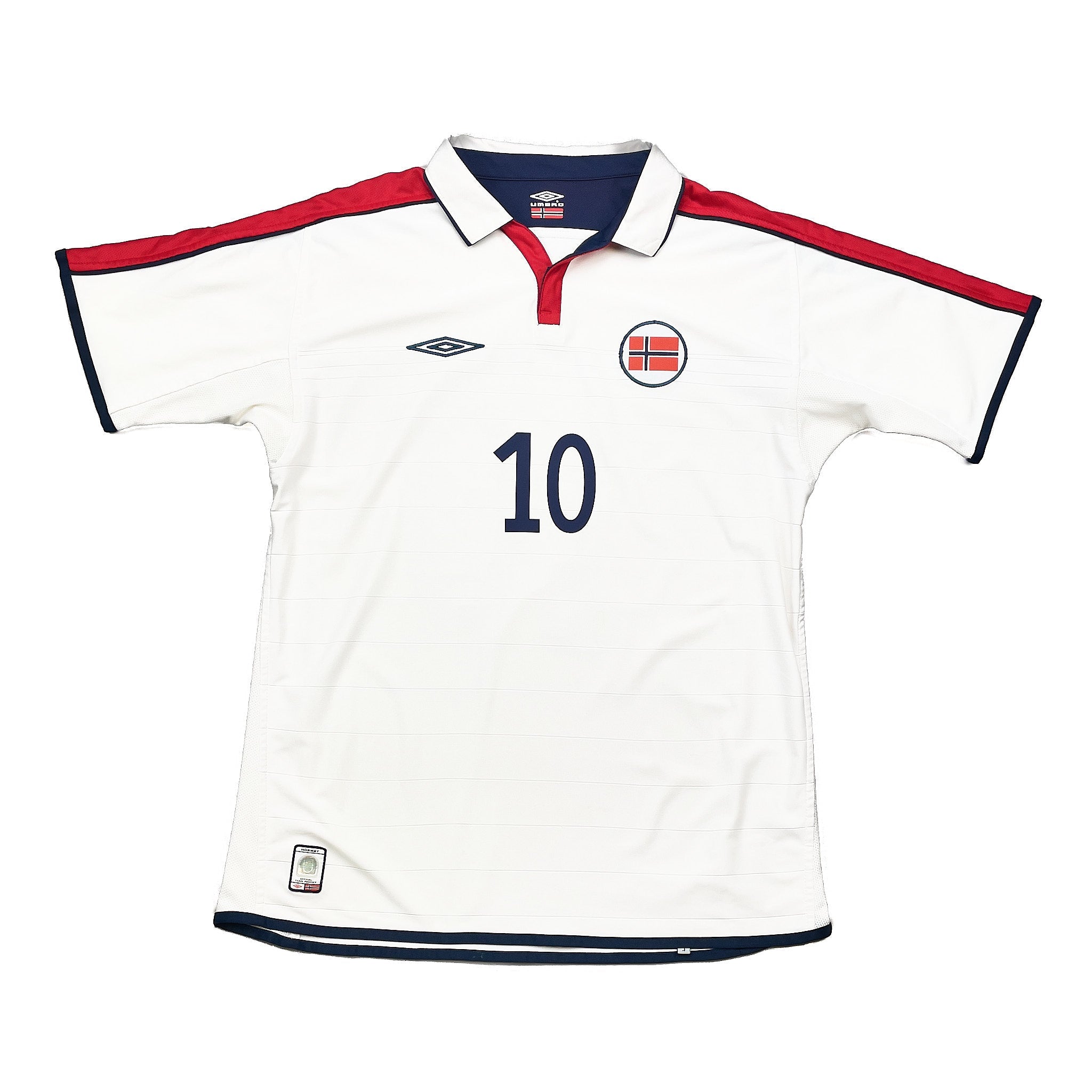 Buy 2002/04 Norway Solskjaer 10 Away Shirt (L) Umbro ~ Free worldwide shipping available ~ Authentic Vintage Football Shirts from Cult Kits