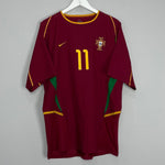 Shop 2002/04 PORTUGAL C.RONALDO #11 HOME SHIRT (L) NIKE, classic football shirts, vintage football shirts & retro soccer jerseys at Cult Kits