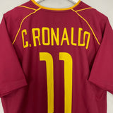 Shop 2002/04 PORTUGAL C.RONALDO #11 HOME SHIRT (L) NIKE, classic football shirts, vintage football shirts & retro soccer jerseys at Cult Kits