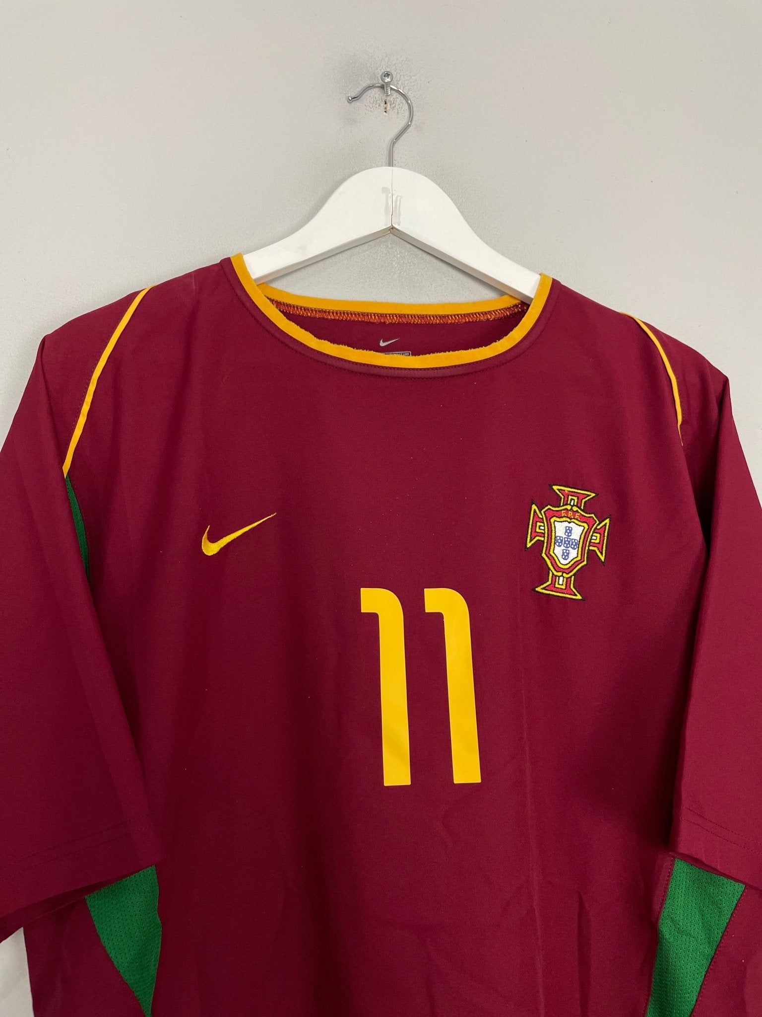 Shop 2002/04 PORTUGAL C.RONALDO #11 HOME SHIRT (L) NIKE, classic football shirts, vintage football shirts & retro soccer jerseys at Cult Kits
