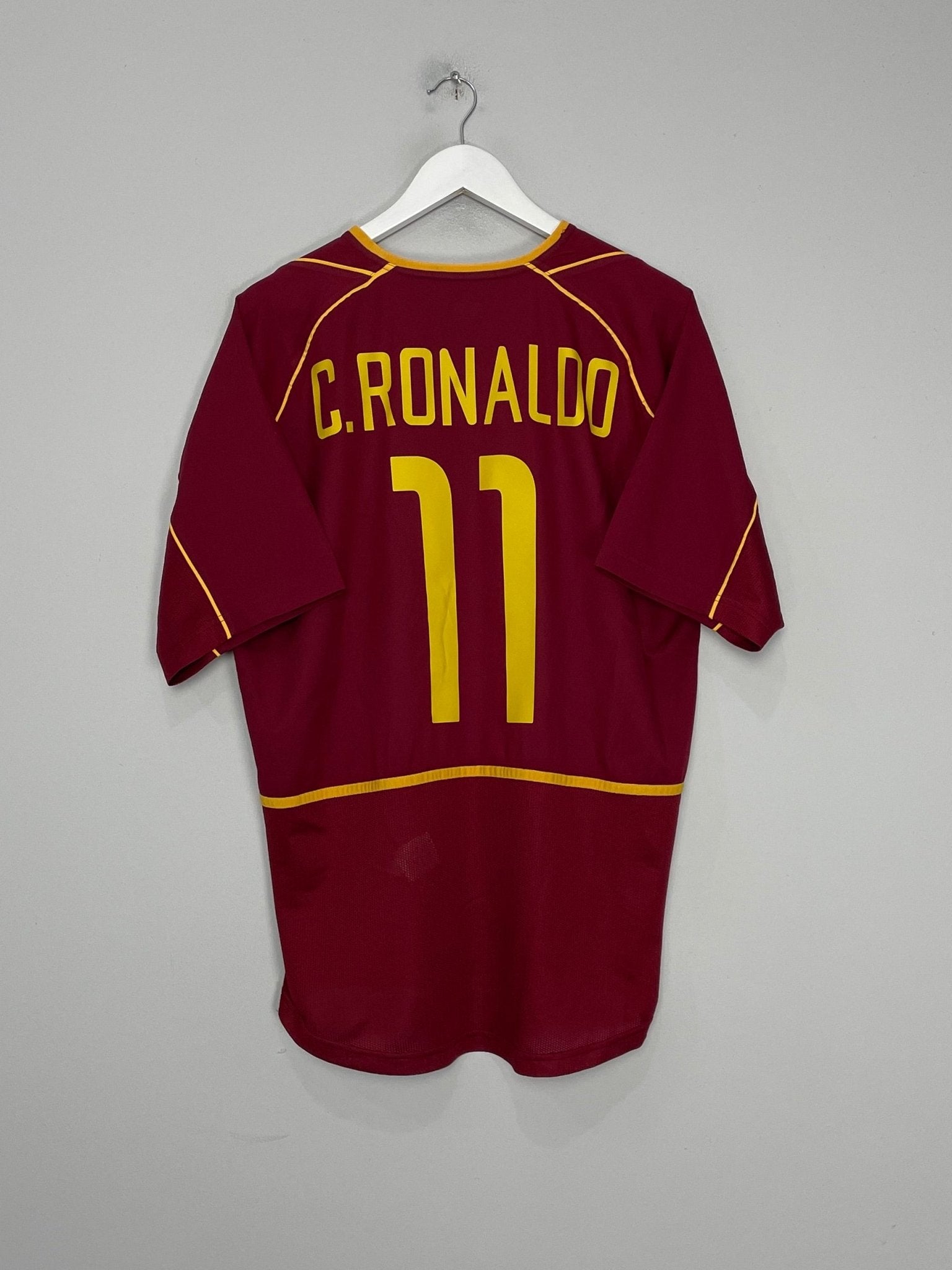 Shop 2002/04 PORTUGAL C.RONALDO #11 HOME SHIRT (L) NIKE, classic football shirts, vintage football shirts & retro soccer jerseys at Cult Kits