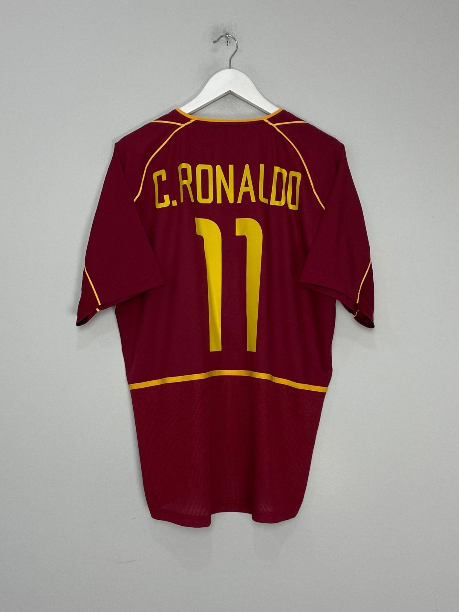 Shop 2002/04 PORTUGAL C.RONALDO #11 HOME SHIRT (L) NIKE, classic football shirts, vintage football shirts & retro soccer jerseys at Cult Kits
