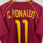 Shop 2002/04 PORTUGAL C.RONALDO #11 HOME SHIRT (L) NIKE, classic football shirts, vintage football shirts & retro soccer jerseys at Cult Kits