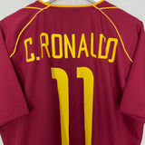 Shop 2002/04 PORTUGAL C.RONALDO #11 HOME SHIRT (L) NIKE, classic football shirts, vintage football shirts & retro soccer jerseys at Cult Kits