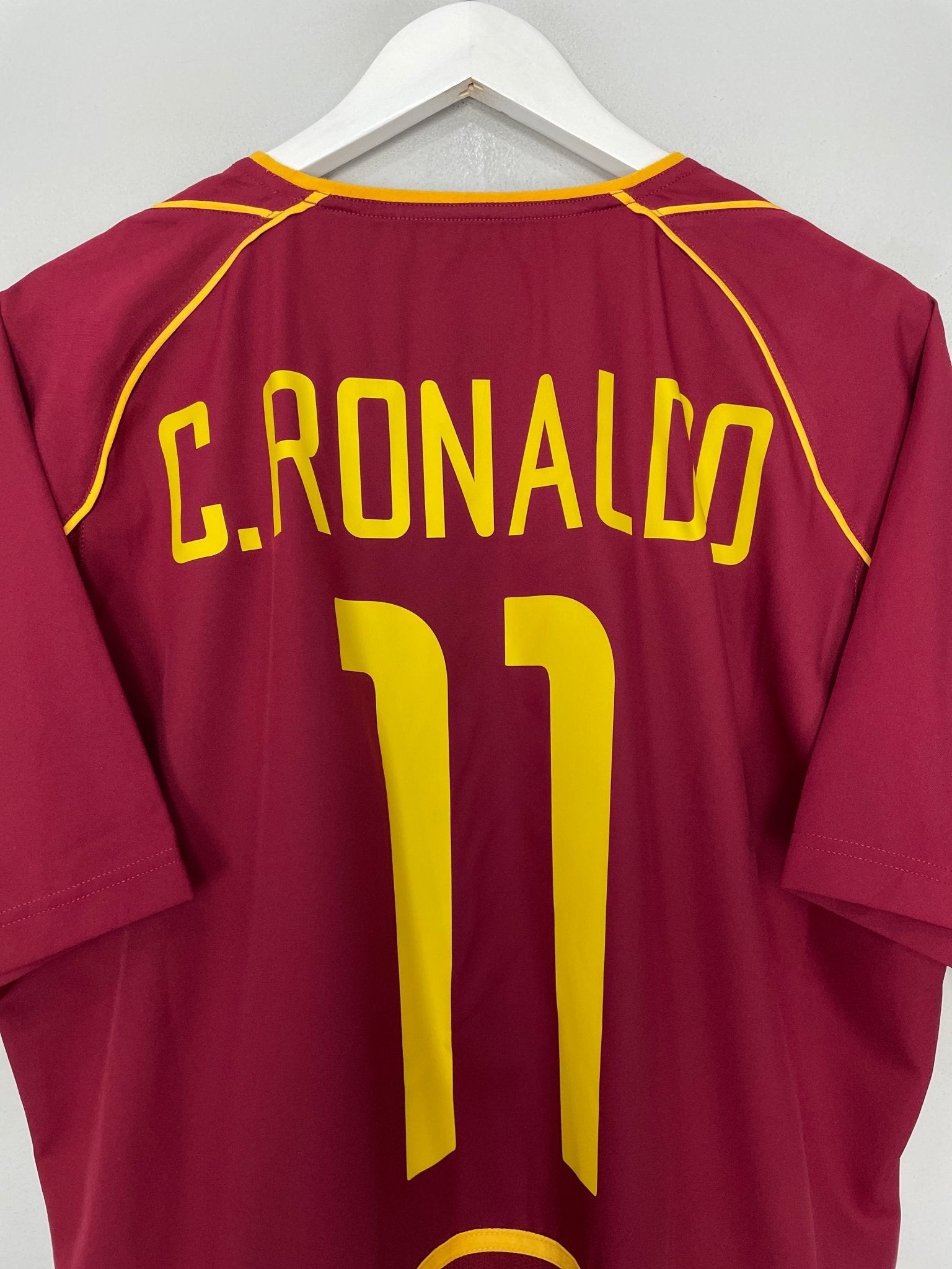 Shop 2002/04 PORTUGAL C.RONALDO #11 HOME SHIRT (L) NIKE, classic football shirts, vintage football shirts & retro soccer jerseys at Cult Kits