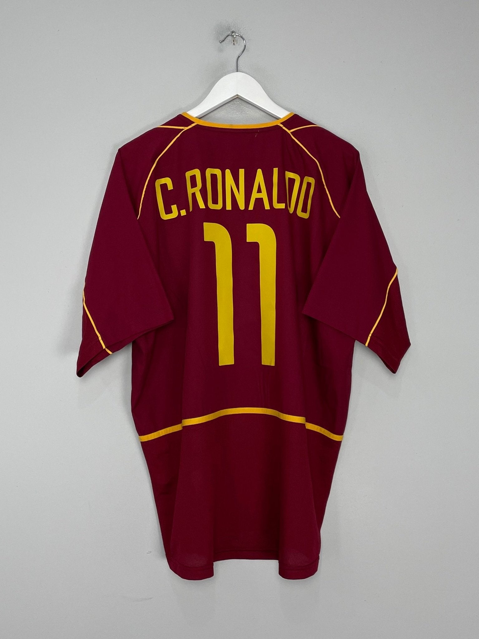 Shop 2002/04 PORTUGAL C.RONALDO #11 HOME SHIRT (XL) NIKE, classic football shirts, vintage football shirts & retro soccer jerseys at Cult Kits