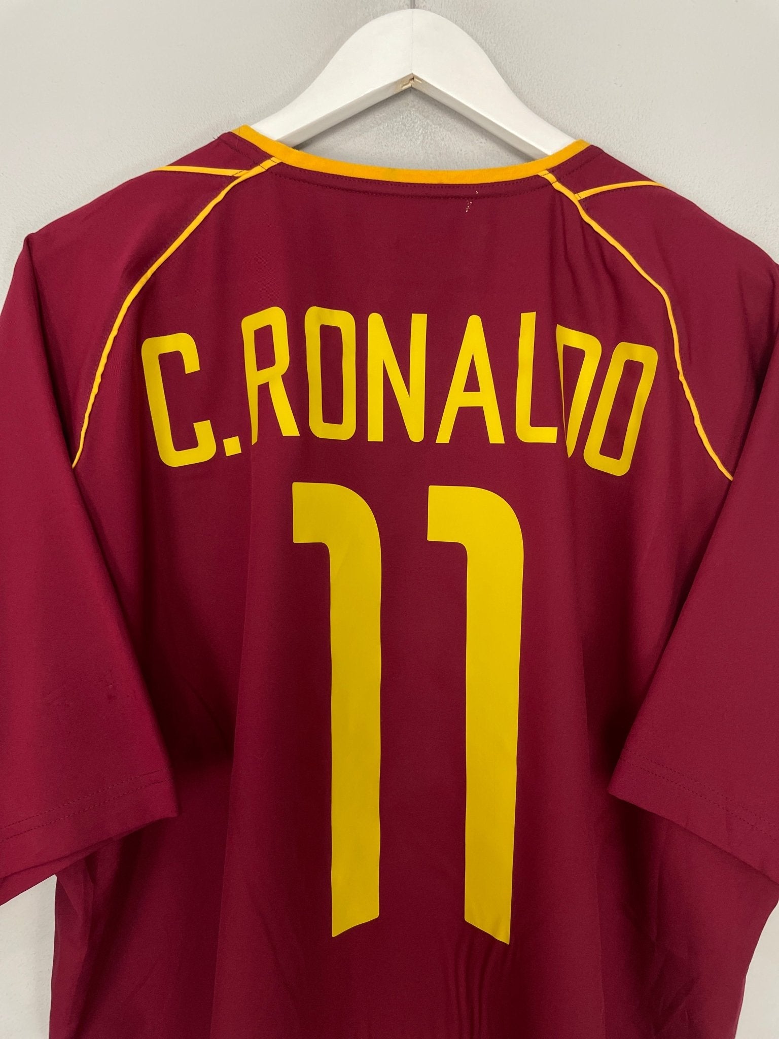 Shop 2002/04 PORTUGAL C.RONALDO #11 HOME SHIRT (XL) NIKE, classic football shirts, vintage football shirts & retro soccer jerseys at Cult Kits
