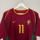 Shop 2002/04 PORTUGAL C.RONALDO #11 *PLAYER ISSUE* HOME SHIRT (L) NIKE, classic football shirts, vintage football shirts & retro soccer jerseys at Cult Kits