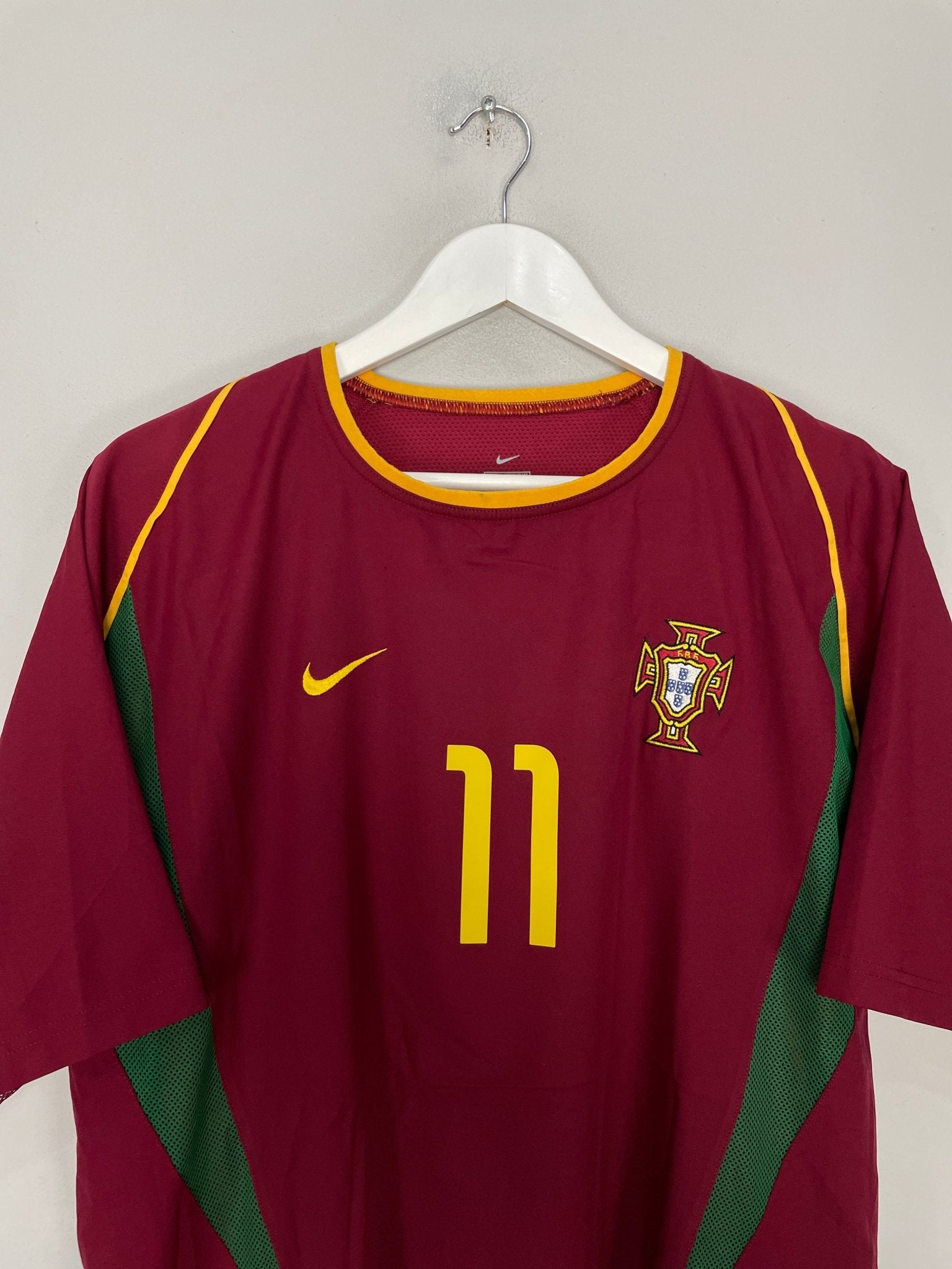 Shop 2002/04 PORTUGAL C.RONALDO #11 *PLAYER ISSUE* HOME SHIRT (L) NIKE, classic football shirts, vintage football shirts & retro soccer jerseys at Cult Kits