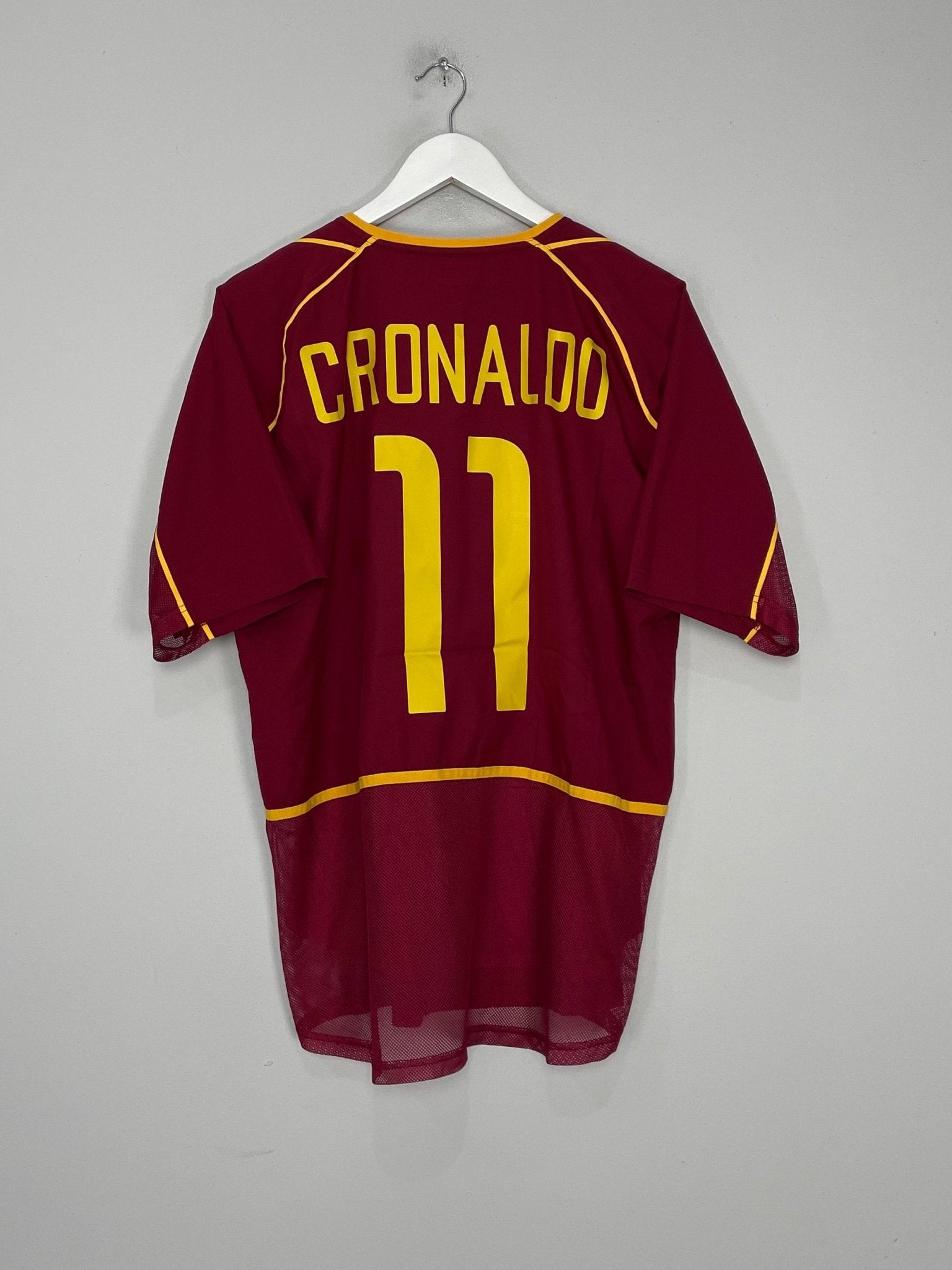Shop 2002/04 PORTUGAL C.RONALDO #11 *PLAYER ISSUE* HOME SHIRT (L) NIKE, classic football shirts, vintage football shirts & retro soccer jerseys at Cult Kits