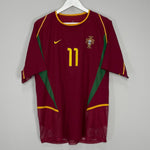 Shop 2002/04 PORTUGAL C.RONALDO #11 *PLAYER ISSUE* HOME SHIRT (L) NIKE, classic football shirts, vintage football shirts & retro soccer jerseys at Cult Kits