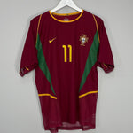 Shop 2002/04 PORTUGAL C.RONALDO #11 *PLAYER ISSUE* HOME SHIRT (M) NIKE, classic football shirts, vintage football shirts & retro soccer jerseys at Cult Kits